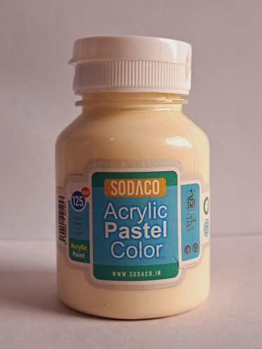 رنگ اکریلیک کرم روشن پاستلی سوداکو simple حجم ۱۲۵میل