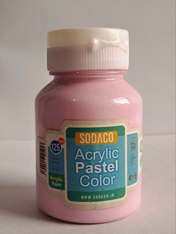 رنگ اکریلیک بنفش رز پاستلی سوداکو simple حجم ۱۲۵میل