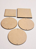 بیس چوبی خام دایره و مربع(پک ۵عددی)