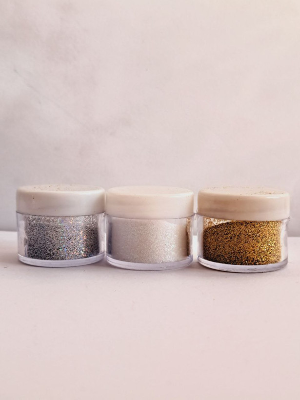 اکلیل طلایی،سفید،نقره ای هولوگرامی پک ۳عددی(اکلیل هفت رنگ)