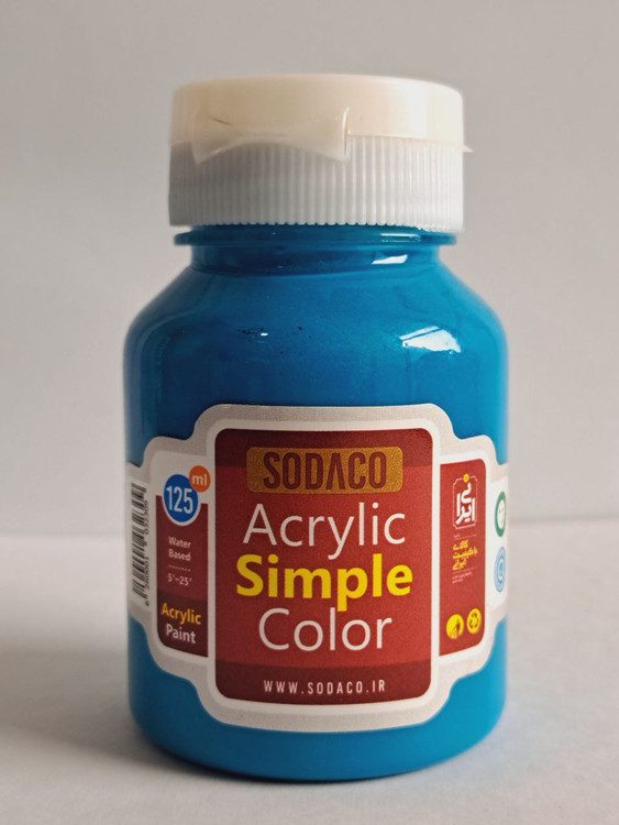 رنگ اکریلیک فیروزه ای ساده سوداکو simple حجم ۱۲۵میل