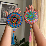 مهره چوبی رنگی(ریسه نیم متری) ۲۵عددی متوسط