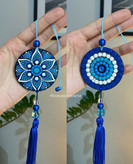 مهره چوبی رنگی(ریسه نیم متری) ۲۵عددی متوسط