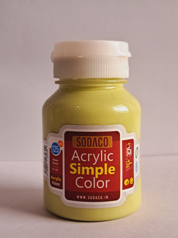 رنگ اکریلیک سبز سدری ساده سوداکو simple حجم ۱۲۵میل