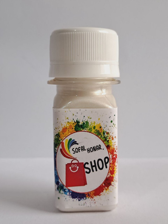 رنگ اکریلیک سفید صدفی کارن(متالیک) 40میل