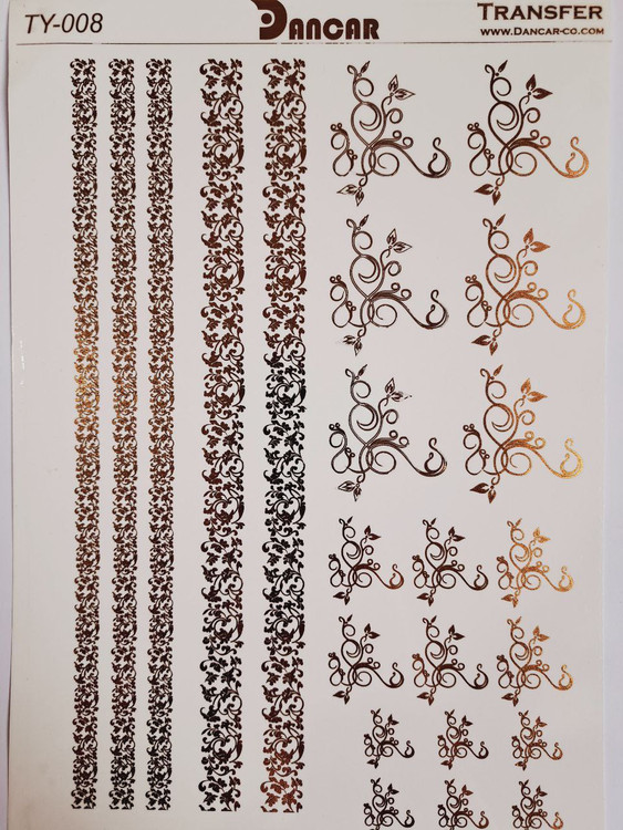 ترانسفر طلاکوب حاشیه کد 008 سایز آ۴(ترانسفر سرد)