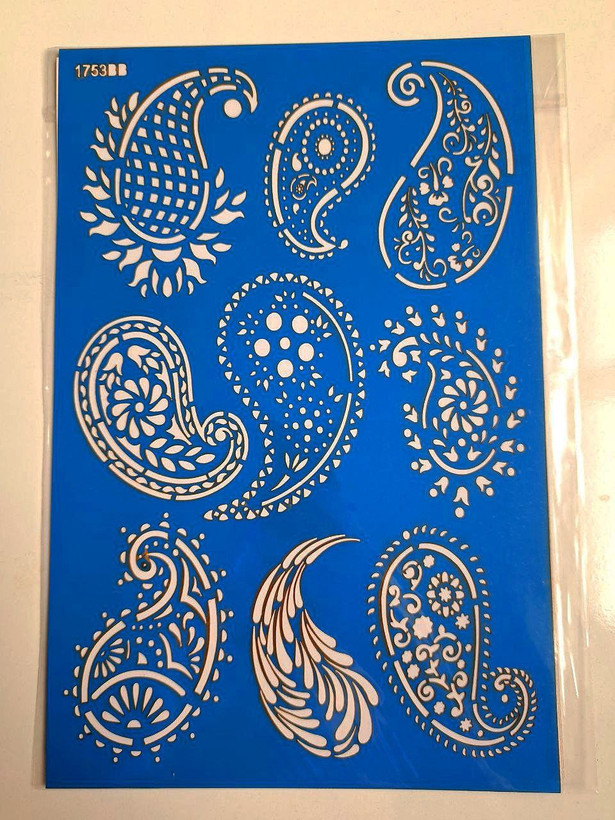 شابلون استنسیل ترمه کد 1753 سایز 30*20 (شابلون نقاشی)