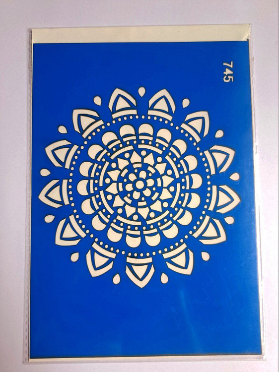 شابلون استنسیل کد 745 طرح ماندالا سایز 20*14 (شابلون نقاشی دکوراتیو)