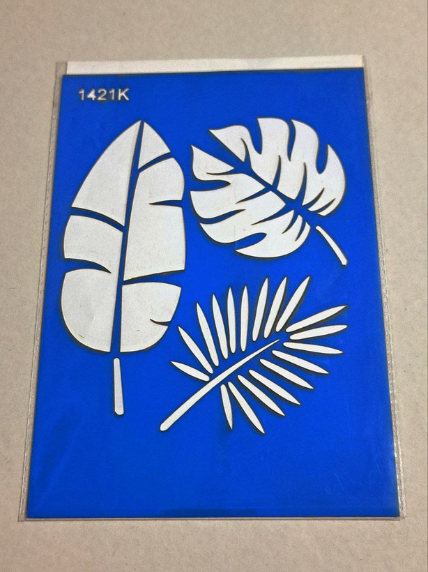 شابلون استنسیل برگ استوایی کد 1421 سایز 20در14 (شابلون نقاشی دکوراتیو)