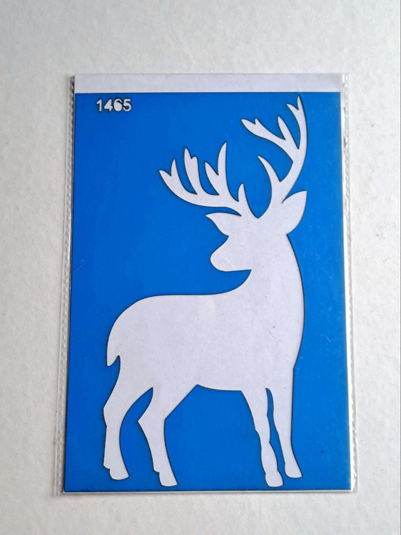 شابلون استنسیل گوزن کد 1465 سایز ۲۰*۱۴ (شابلون نقاشی دکوراتیو)