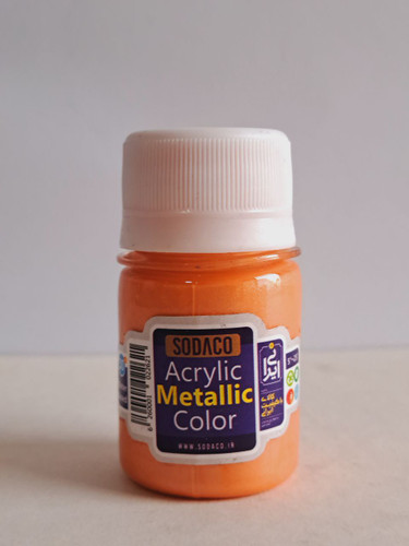 رنگ اکریلیک صدفی نارنجی متالیک سوداکو 30میل SODACO