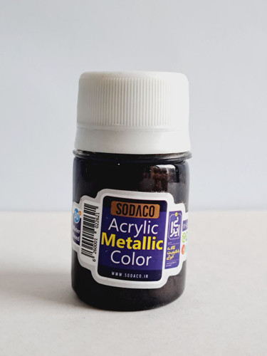 رنگ اکریلیک صدفی قهوه ای سیر متالیک سوداکو 30میل SODACO