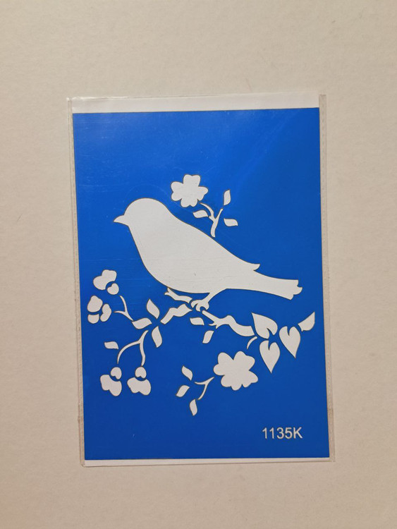 شابلون استنسیل پرنده کد 1135 سایز 20در14 (شابلون نقاشی)