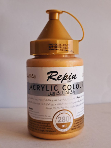رنگ اکریلیک رپین طلایی کد 91 280 میل
