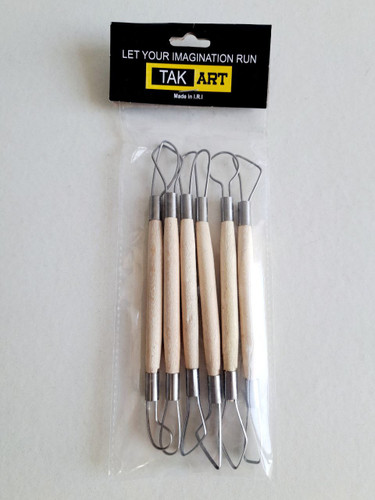 ابزار افزاینده و کاهنده چوبی ۶عددی دسته چوبی دو سر فلز