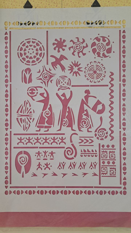 شابلون لیپان آرت طرح مهرگان سایز ۶۰ * ۴۰