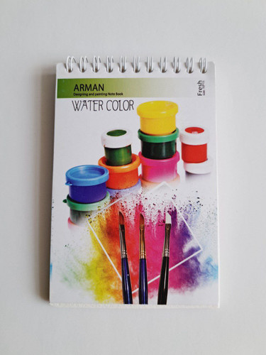 دفتر آبرنگ گرم بالا مقوا ضخیم ۳۰۰گرم سایز ۱۰ در ۱۵