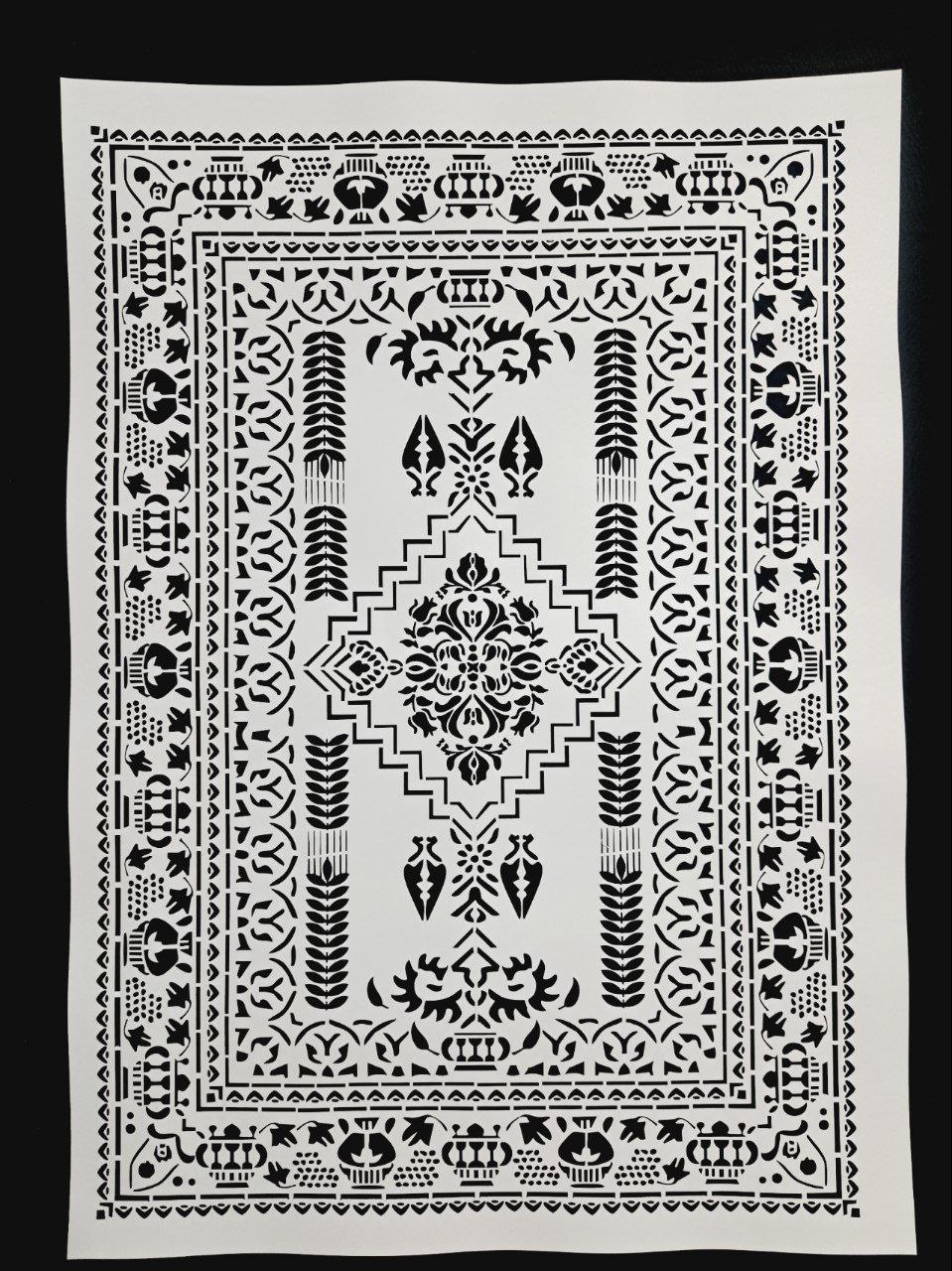 شابلون فرش کد 1 سایز ۷۰ * ۵۰